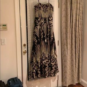 David Meister Strapless Embroidered Gown - Size 16